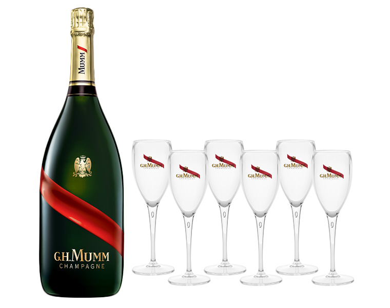 Image of Magnum Champagne Brut "Grand Cordon" Mumm + 6 Calici Mumm